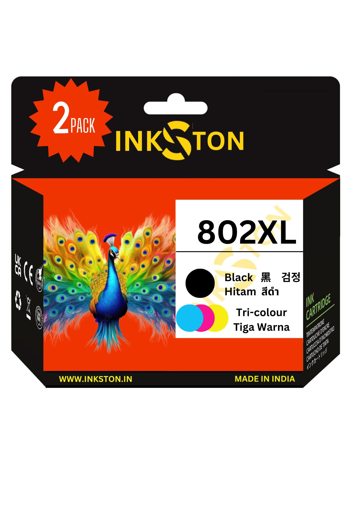 INKSTON 802XL Black & 802XL Tricolor Ink Cartridge