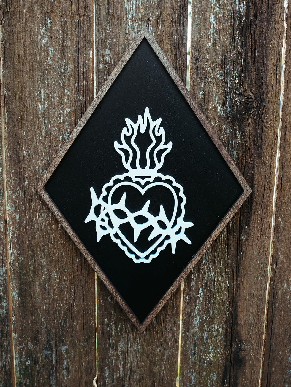 Thumbnail: Wooden Diamond Flash Tattoo Wall Hangings