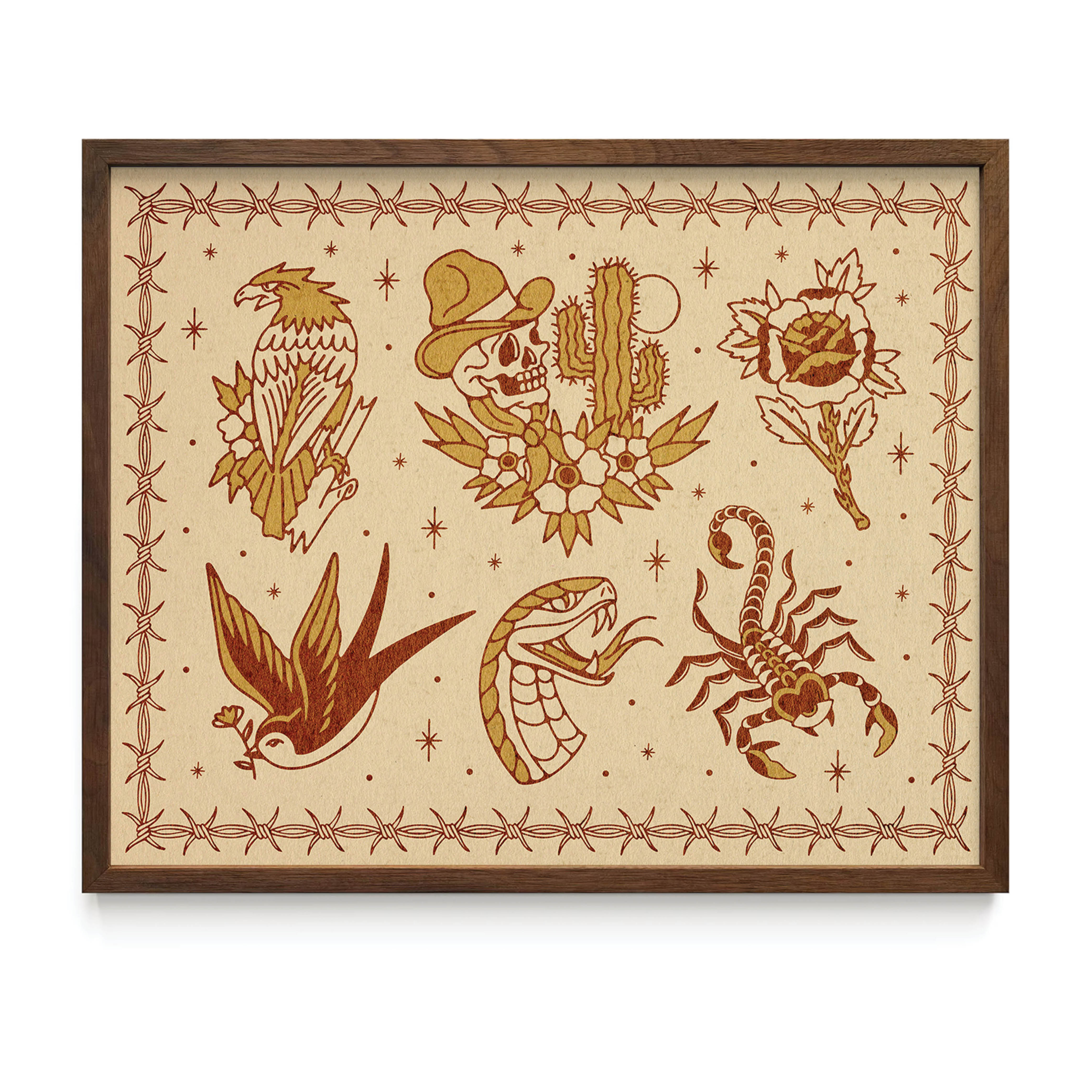 Western Desert Flash Sheet Print