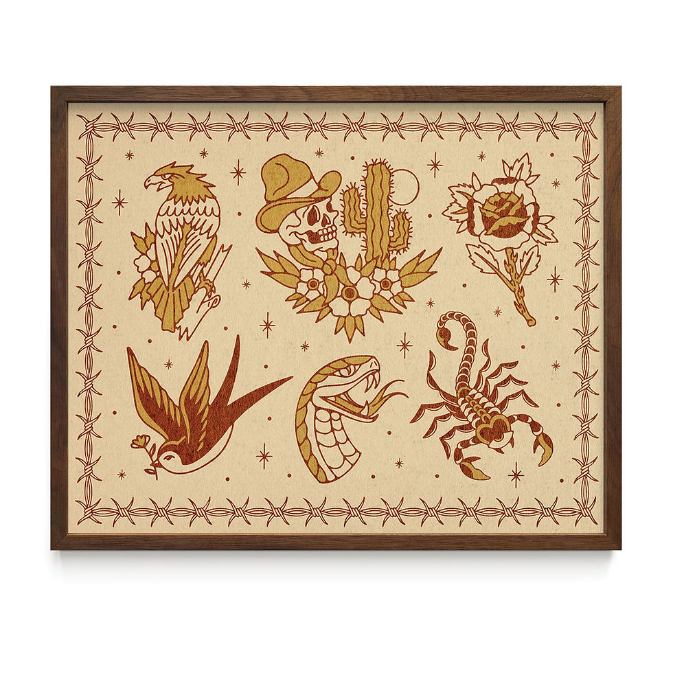 Western Desert Flash Sheet Print