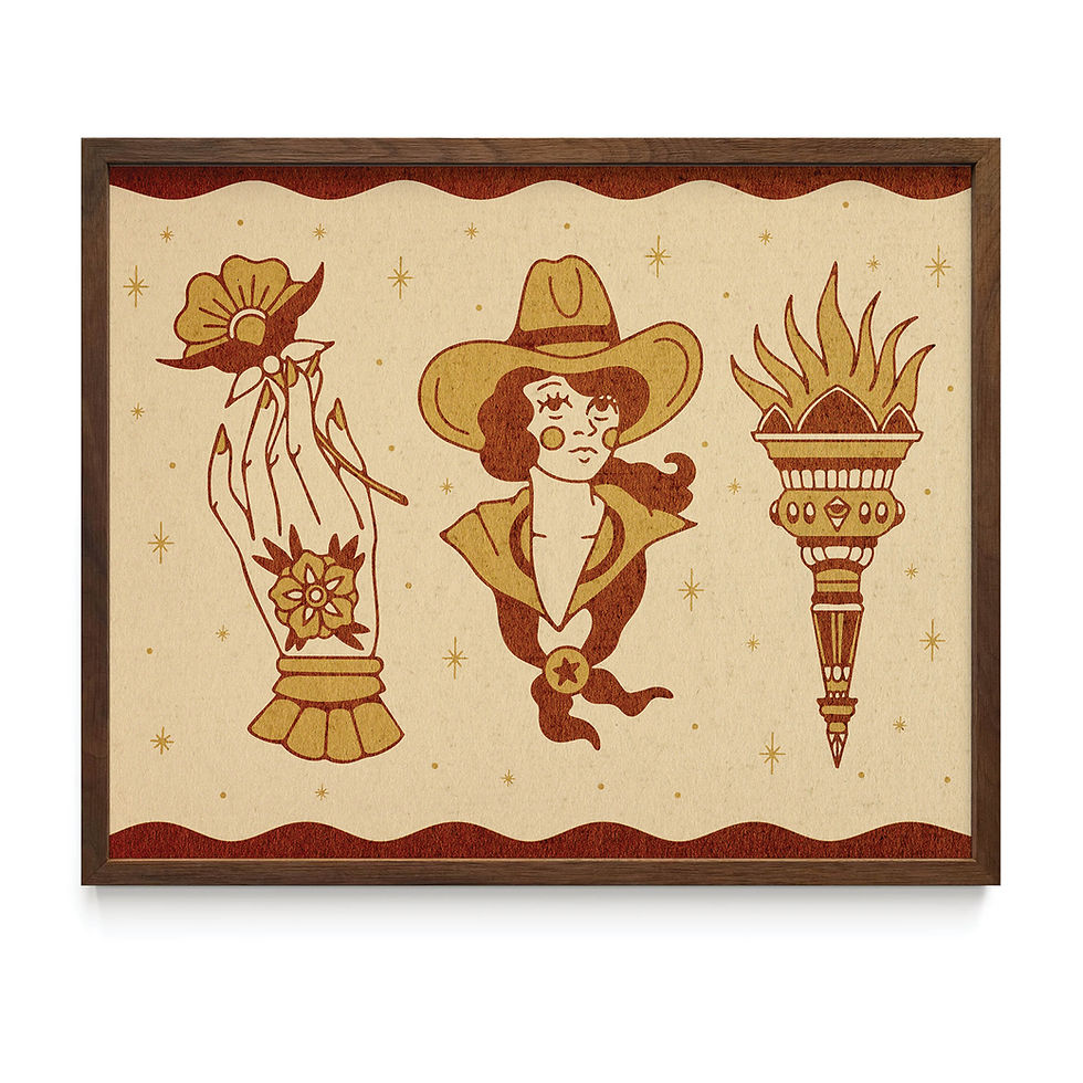 Cowgirl Flash Trio Print