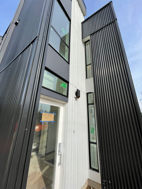 black metal siding