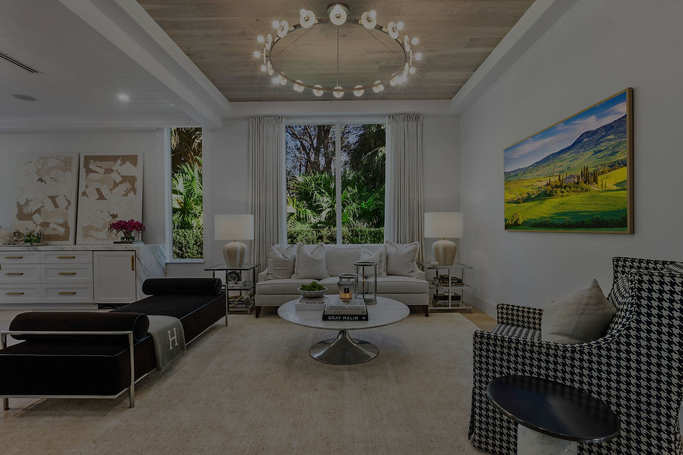 Sold: Staged luxury living room in Evergrene, Palm Beach Gardens