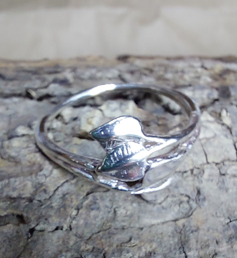 Thumbnail: Sterling Silver Autumn Leaf ring