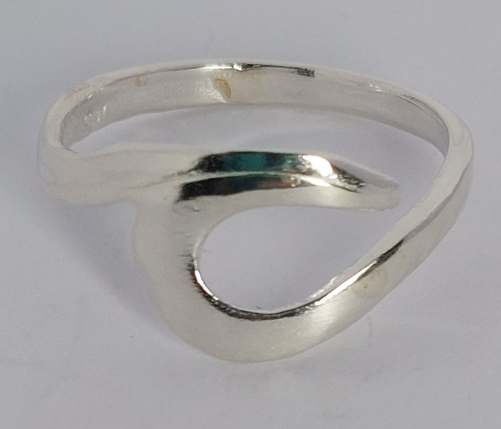 Thumbnail: Silver Surf Wave Ring
