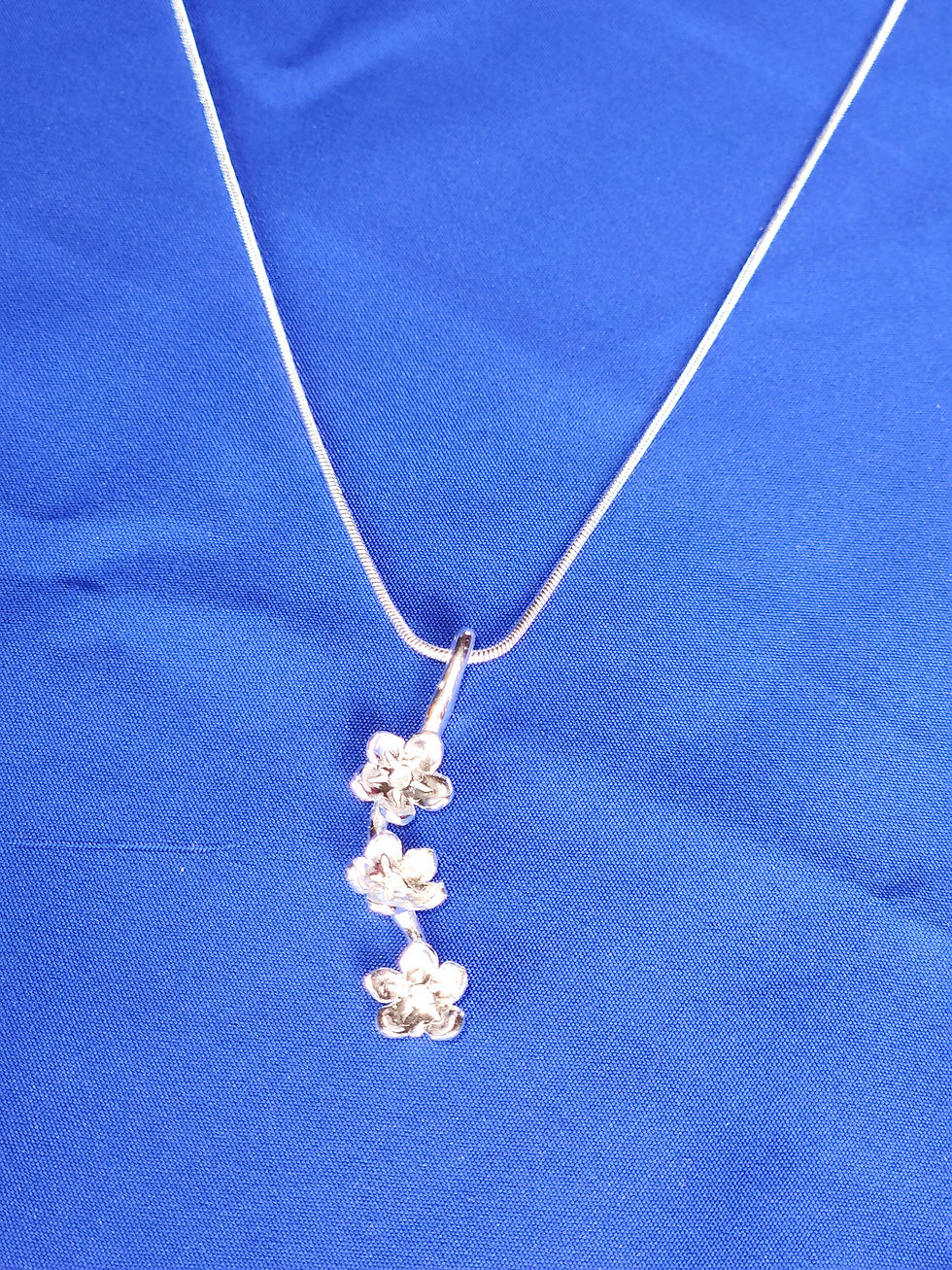 Thumbnail: Forget Me Not Pendant in solid silver