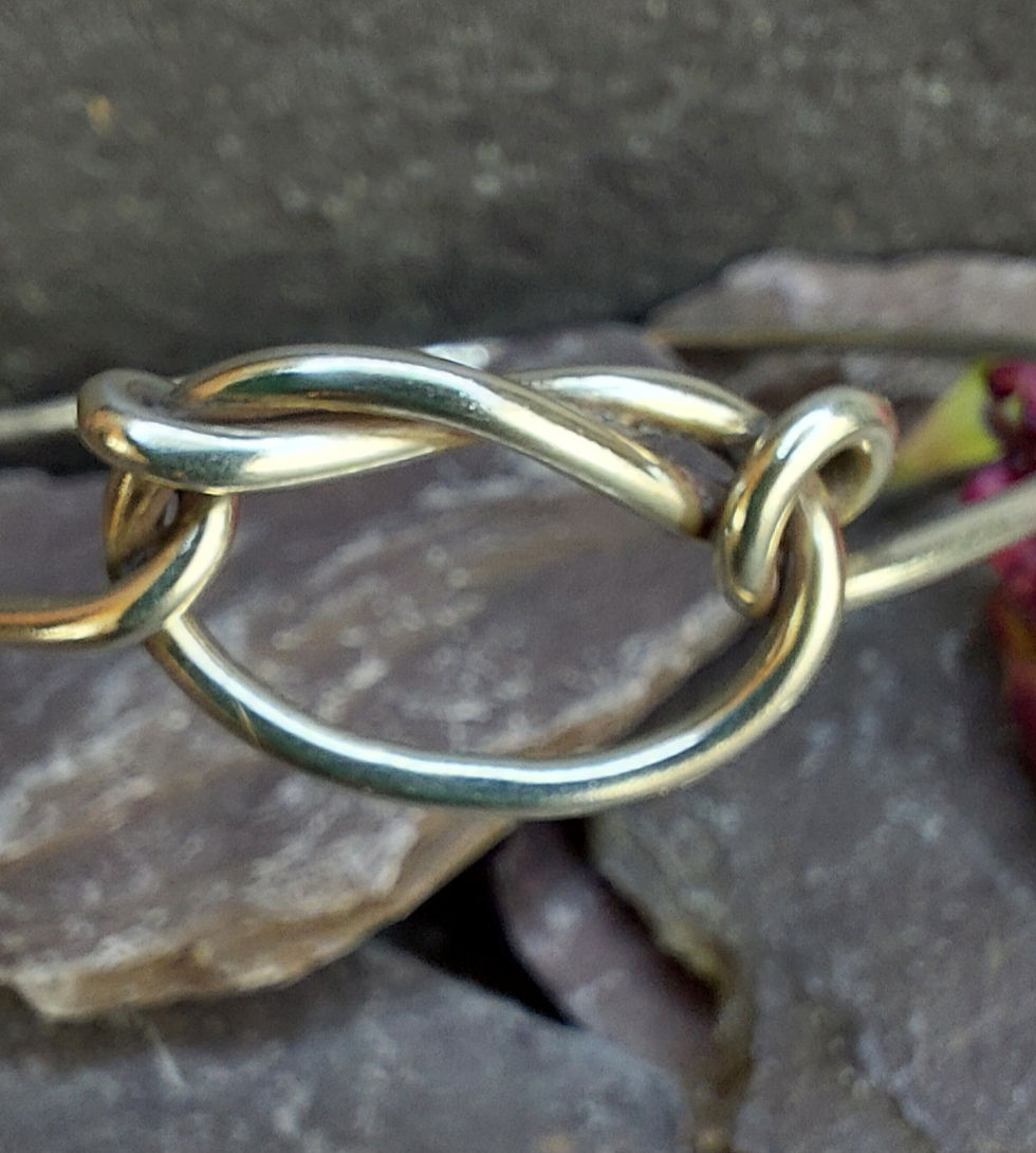 Thumbnail: Sterling Silver Twisted Knot Bangle