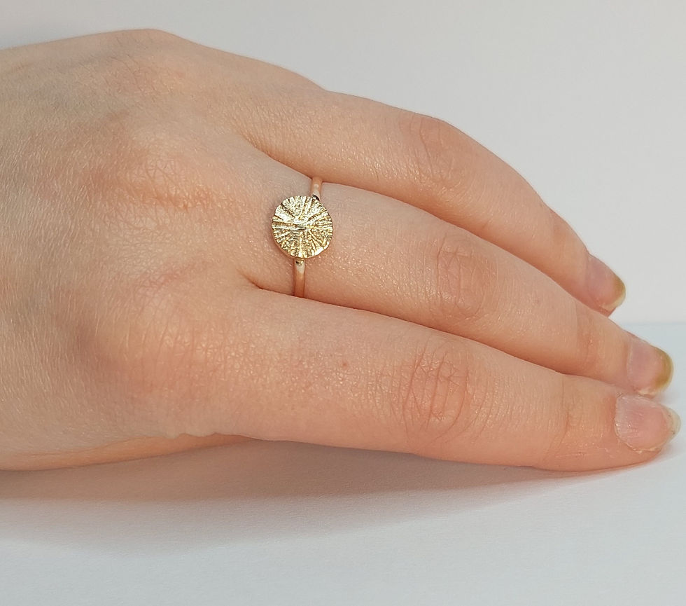 Thumbnail: Solid 9ct Yellow & Rose  Gold Sunburst Ring