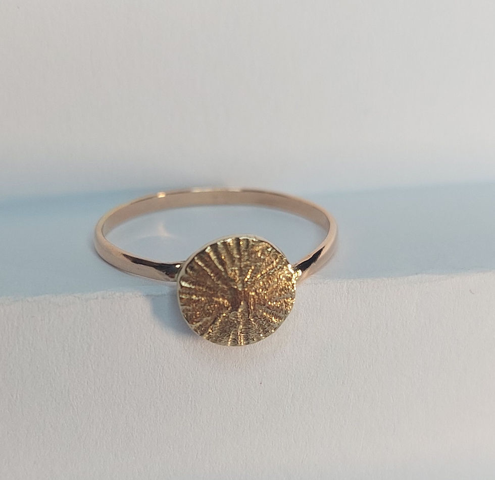 Thumbnail: Solid 9ct Yellow & Rose  Gold Sunburst Ring