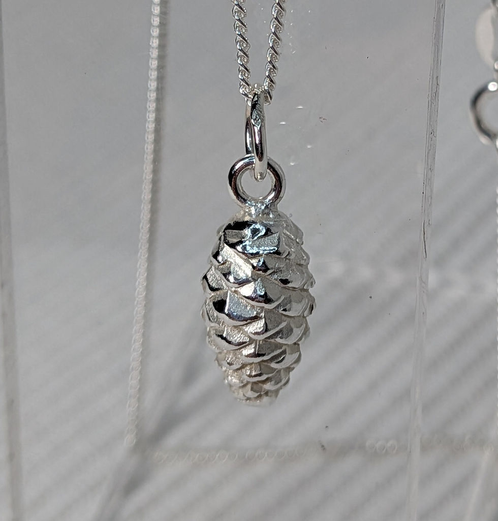 Thumbnail: Sterling Silver Pinecone  pendant 