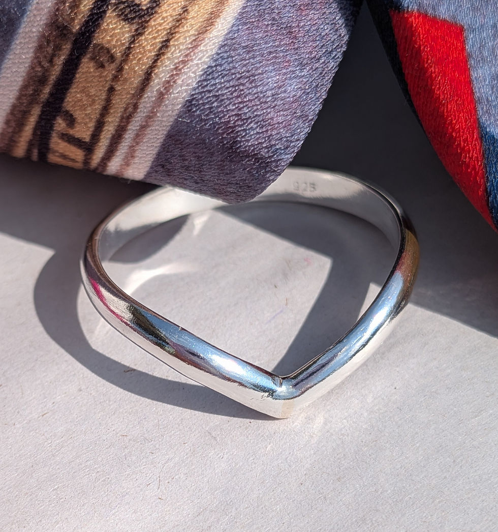 Thumbnail: Sterling Silver Wishbone Hope Ring 