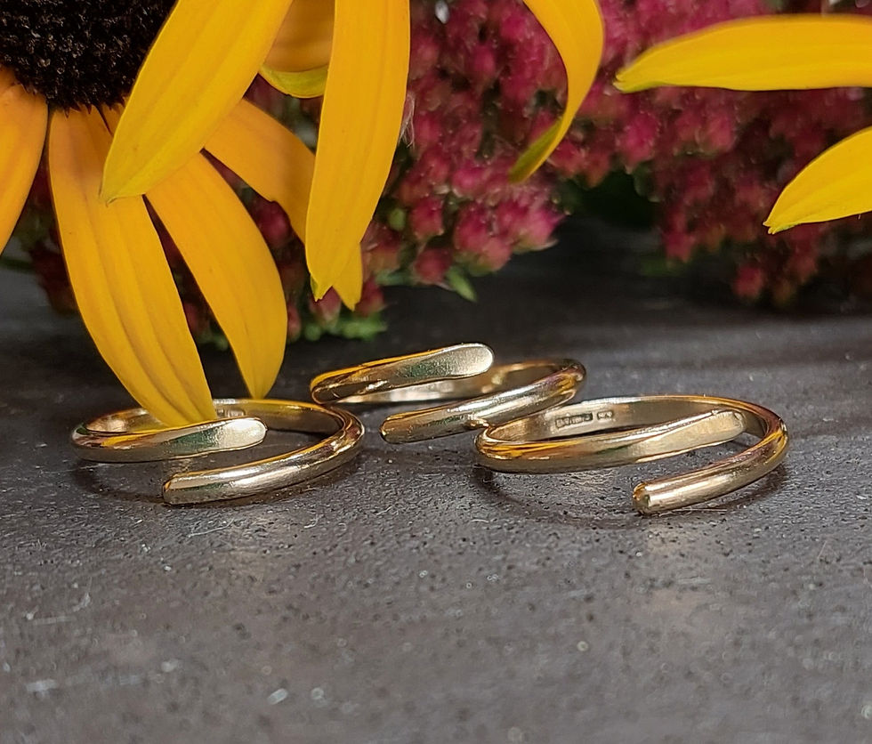 Thumbnail: Recycled 9ct Yellow Gold open wrap band.