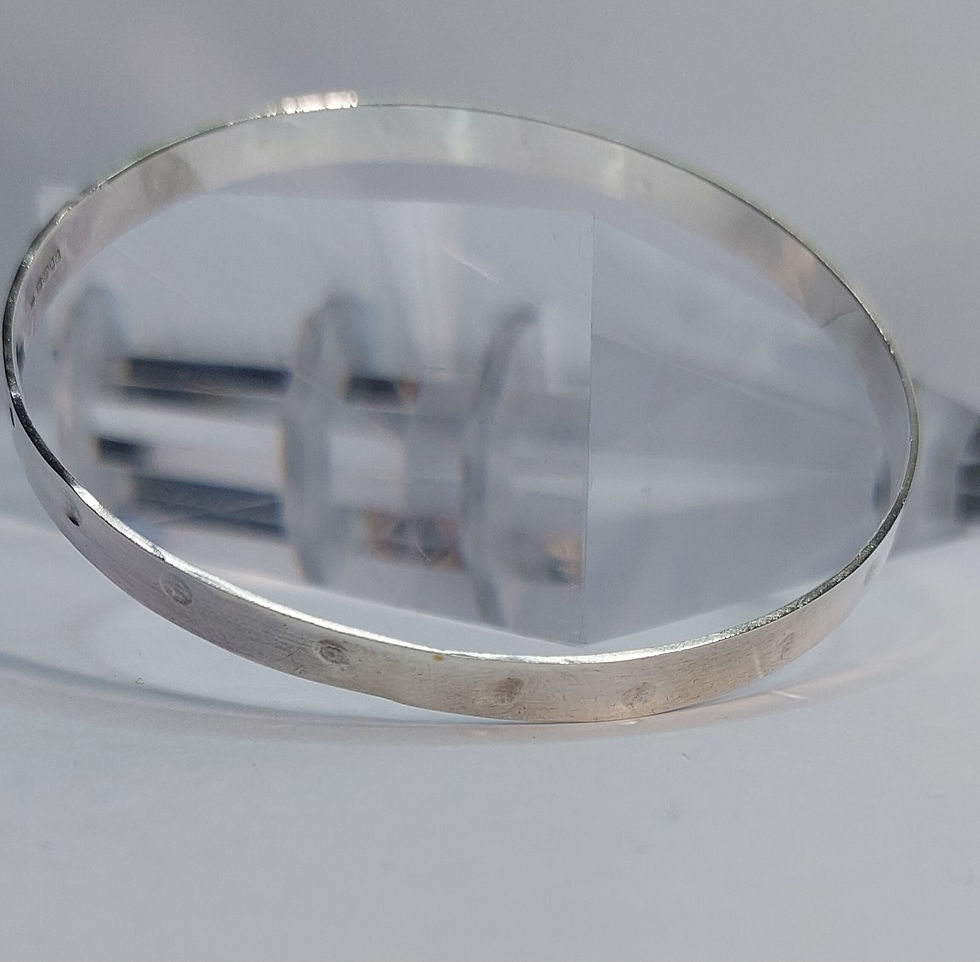 Thumbnail: Sterling Silver 'Dottie' Bangle 