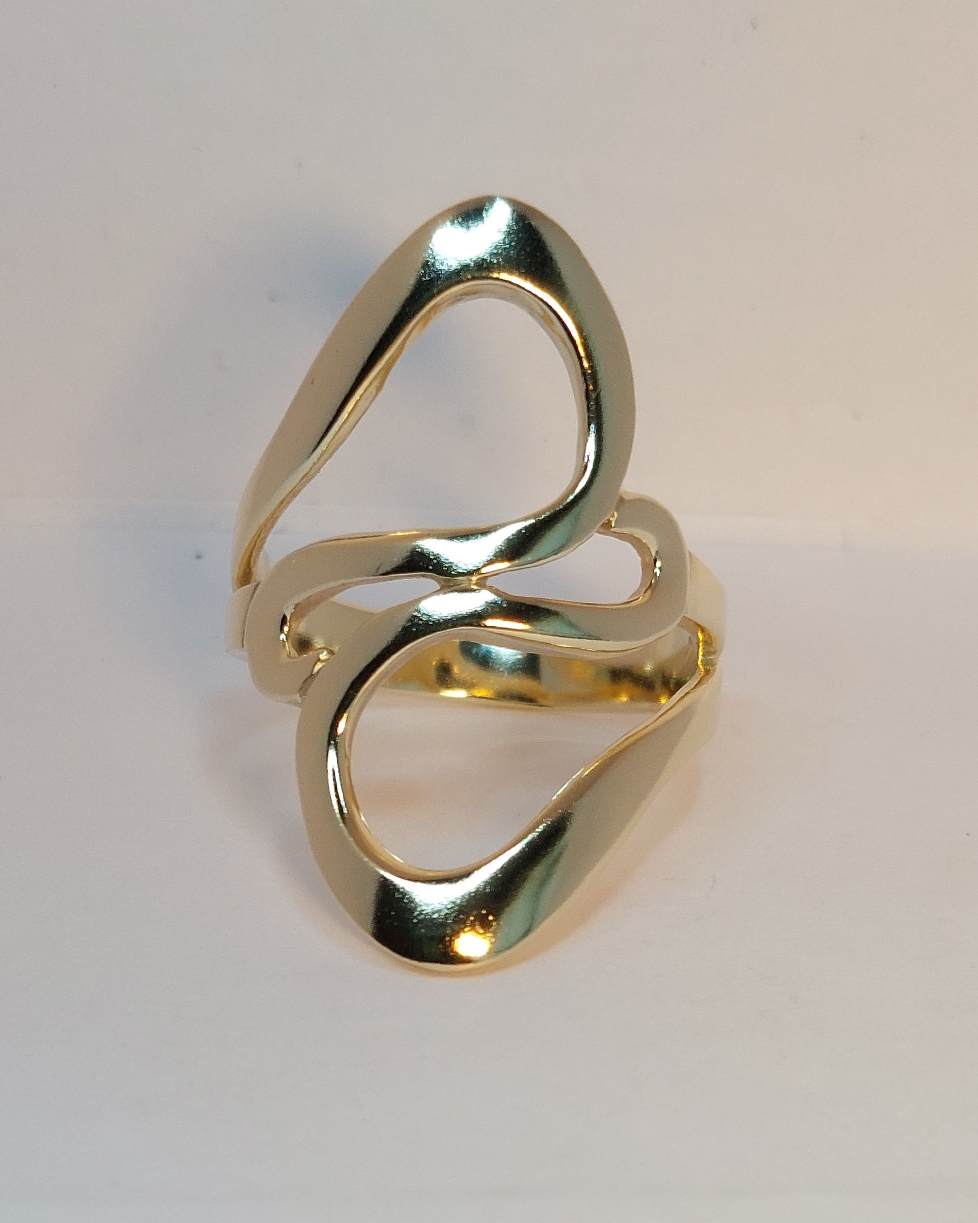 Solid 9ct Yellow Gold Statement ring