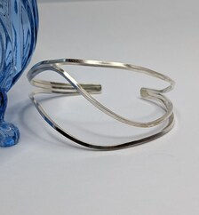 Solid Silver Triple Cuff