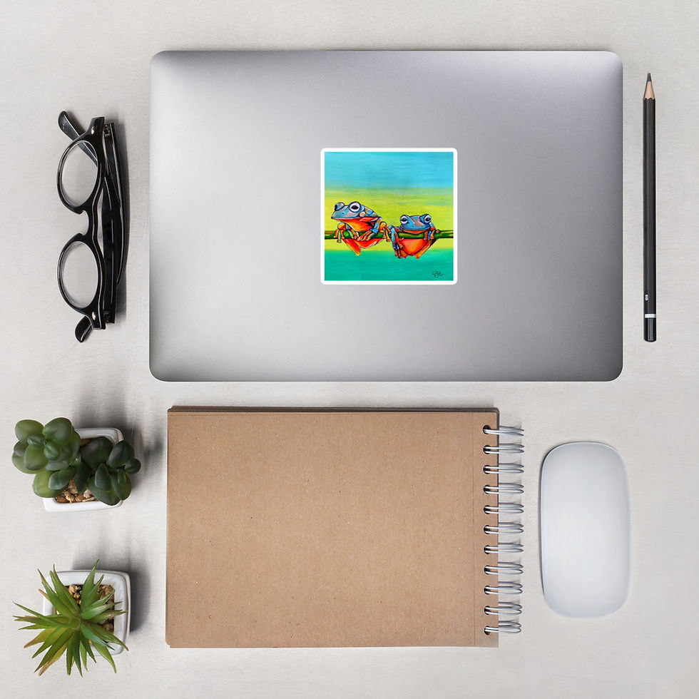 Thumbnail: Two Frogs Bubble-free stickers