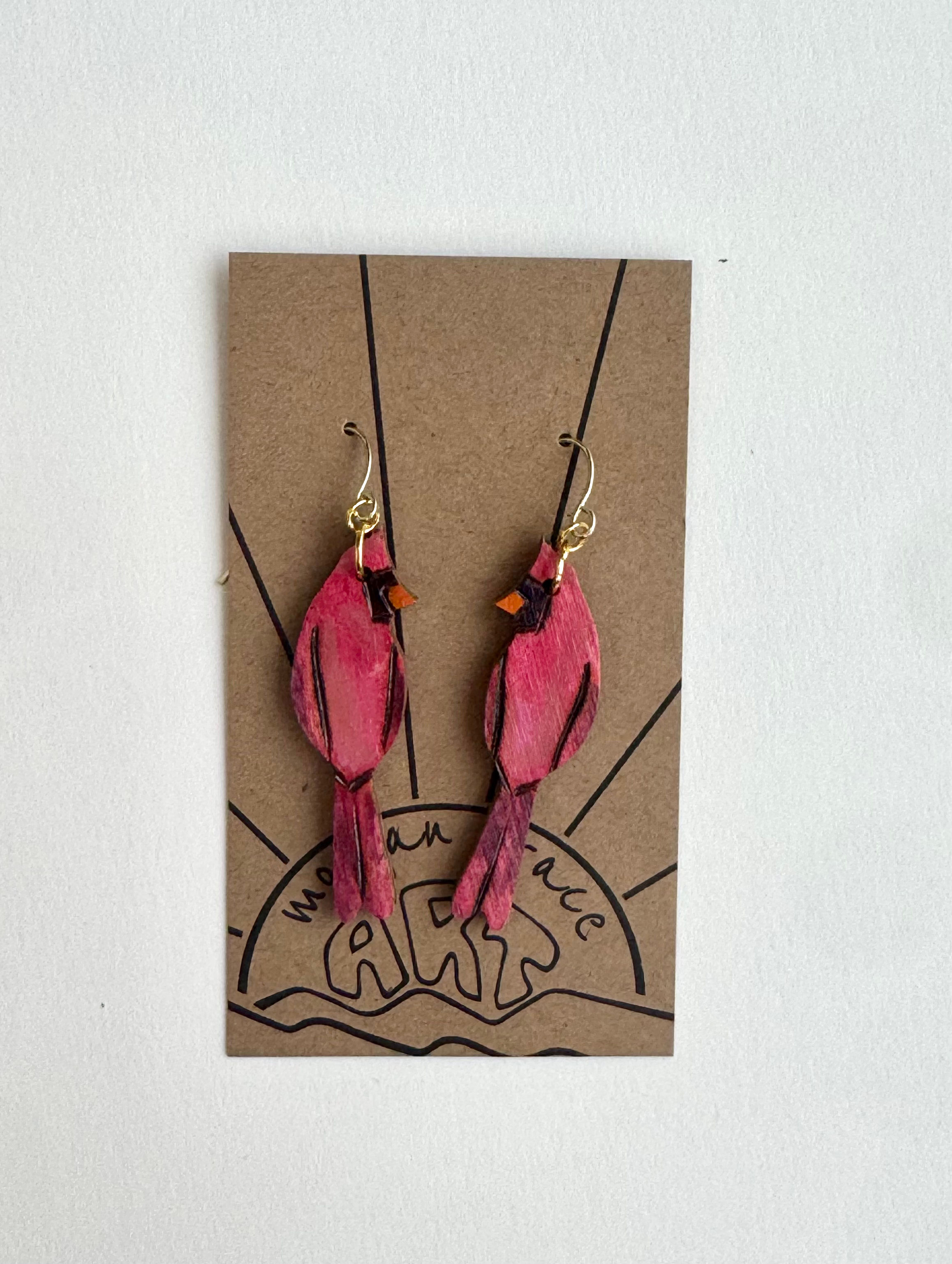 Cardinal Earrings
