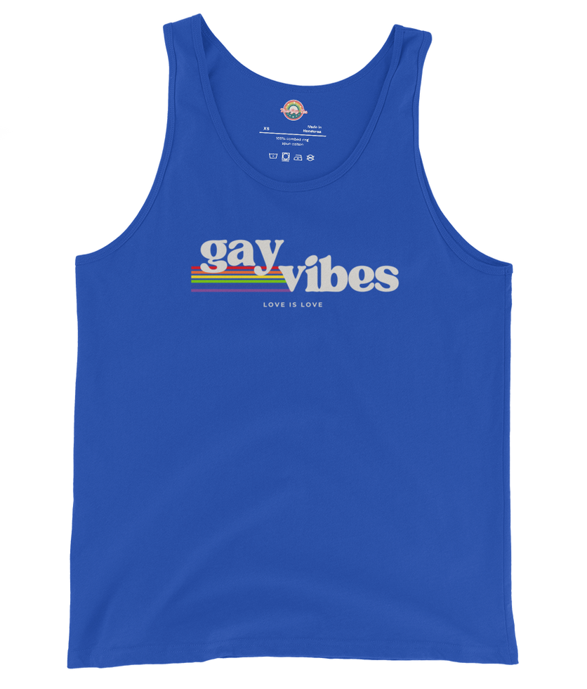Gay Vibes - Love is Love Tank Top - Blue