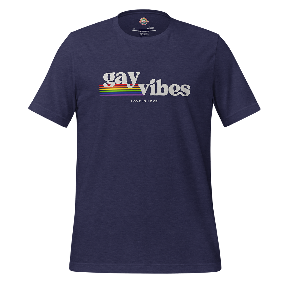Gay Vibes Love Is Love Tee - Navy