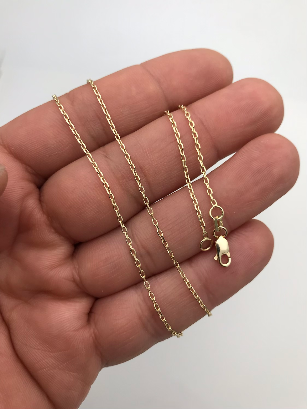 Thumbnail: 14kt/585 Yellow Gold Rolo Link Chain 18”