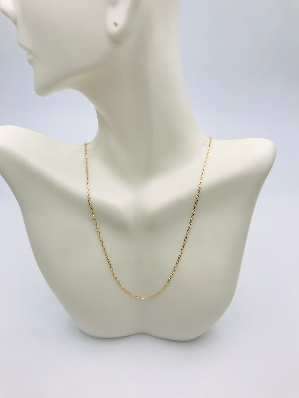 Thumbnail: 14kt/585 Yellow Gold Rolo Link Chain 18”