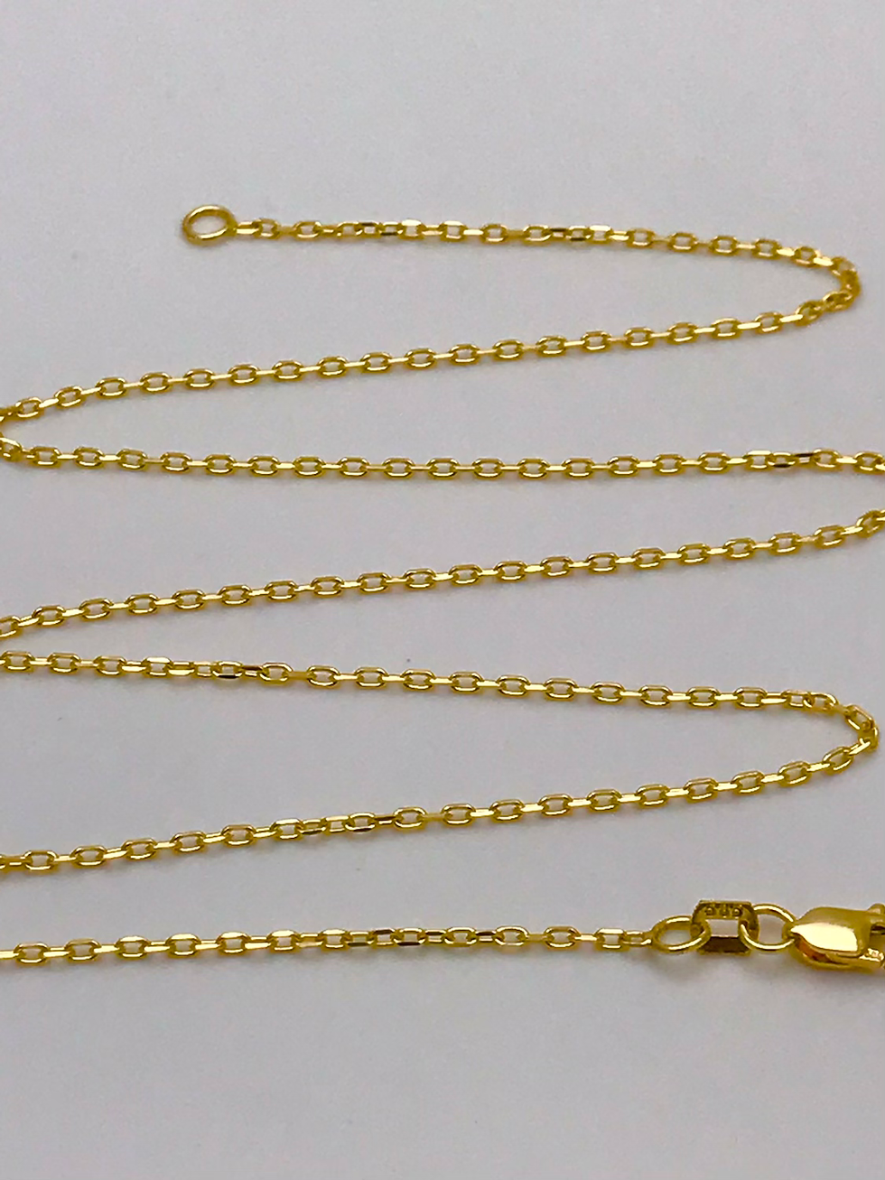 Thumbnail: 14kt/585 Yellow Gold Rolo Link Chain 18”