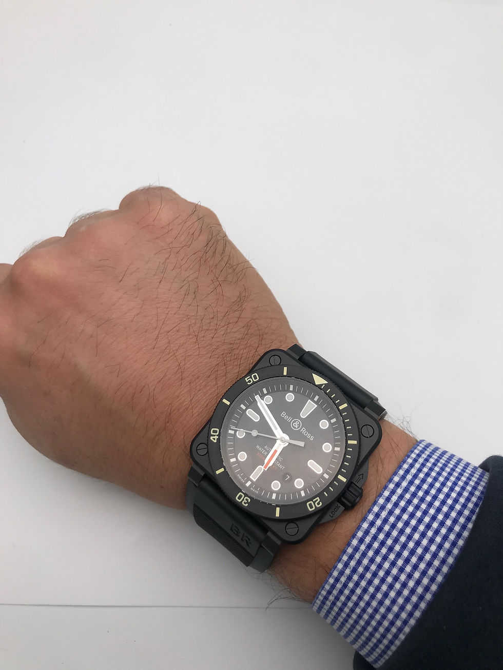 Thumbnail: Bell & Ross Automatic BR-03-92 Black Case, 42mm, Diver, Date, Mens Watch