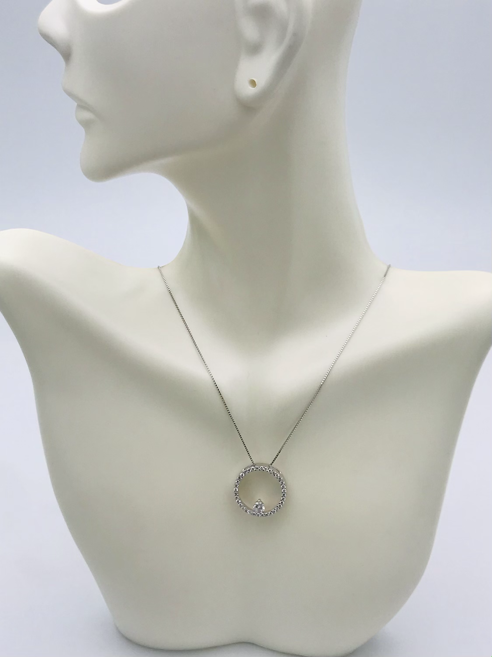 Thumbnail: 14kt White Gold .70ct(tw) Diamond Necklace 20”