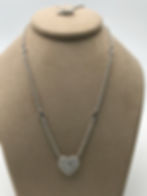 Thumbnail: Charriol 750/18k  White Gol  .50cts(tw) Natural Diamonds Heart Necklace 16”