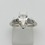 Thumbnail: 14kt White Gold  1.00cts(tw) Natural Pear & Baguette’s Diamond’s Engagement Ring