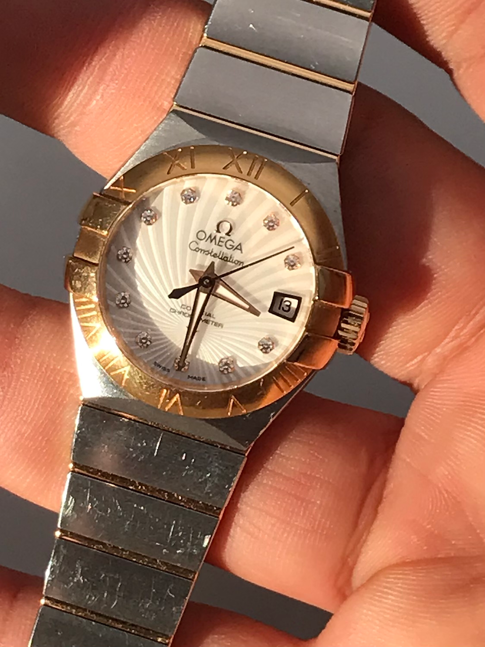 Thumbnail: OMEGA Ladies 18kt/SS 28 Jewels Constellation Co-Axail Watch