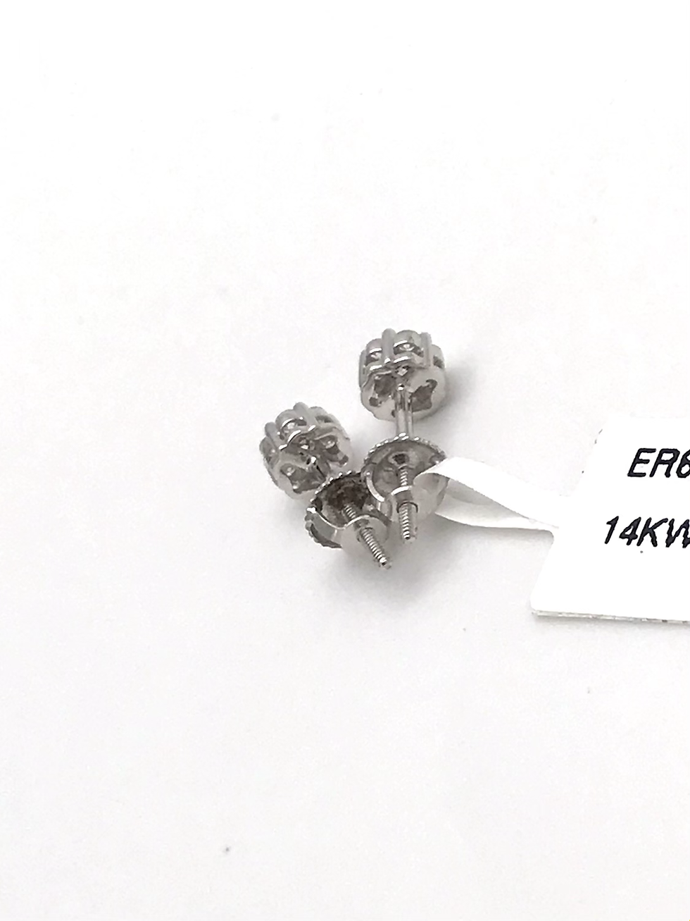 Thumbnail: 14kt White Gold 0.23pts(tw) Genuine Diamond Earrings 