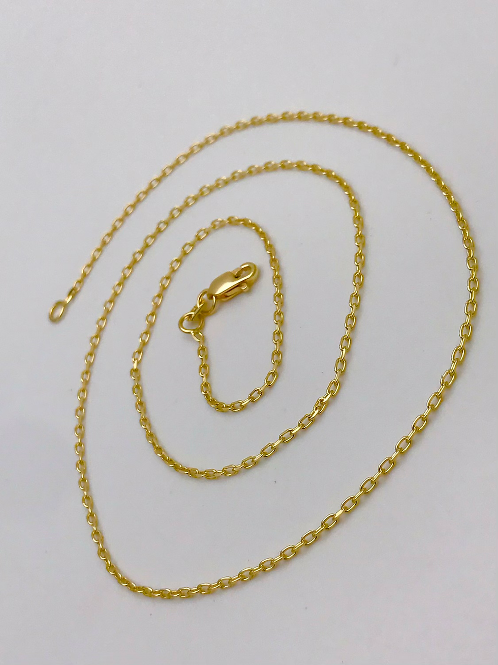 Thumbnail: 14kt/585 Yellow Gold Rolo Link Chain 18”
