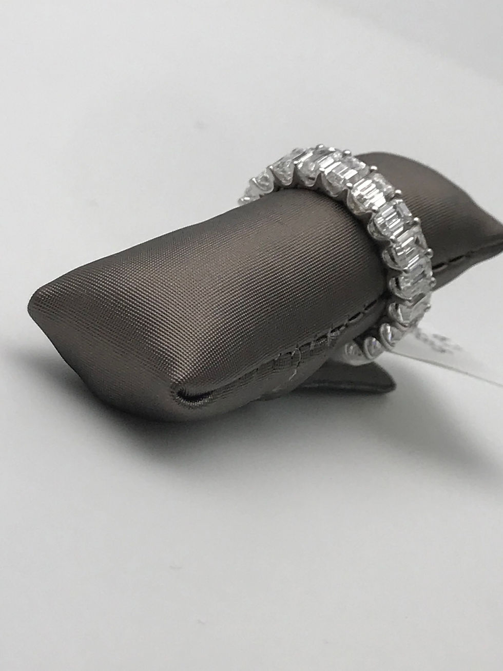 Thumbnail: 18k White Gold 6.27ct Emerald cut Diamond Lab grown Eternity Band Ring 