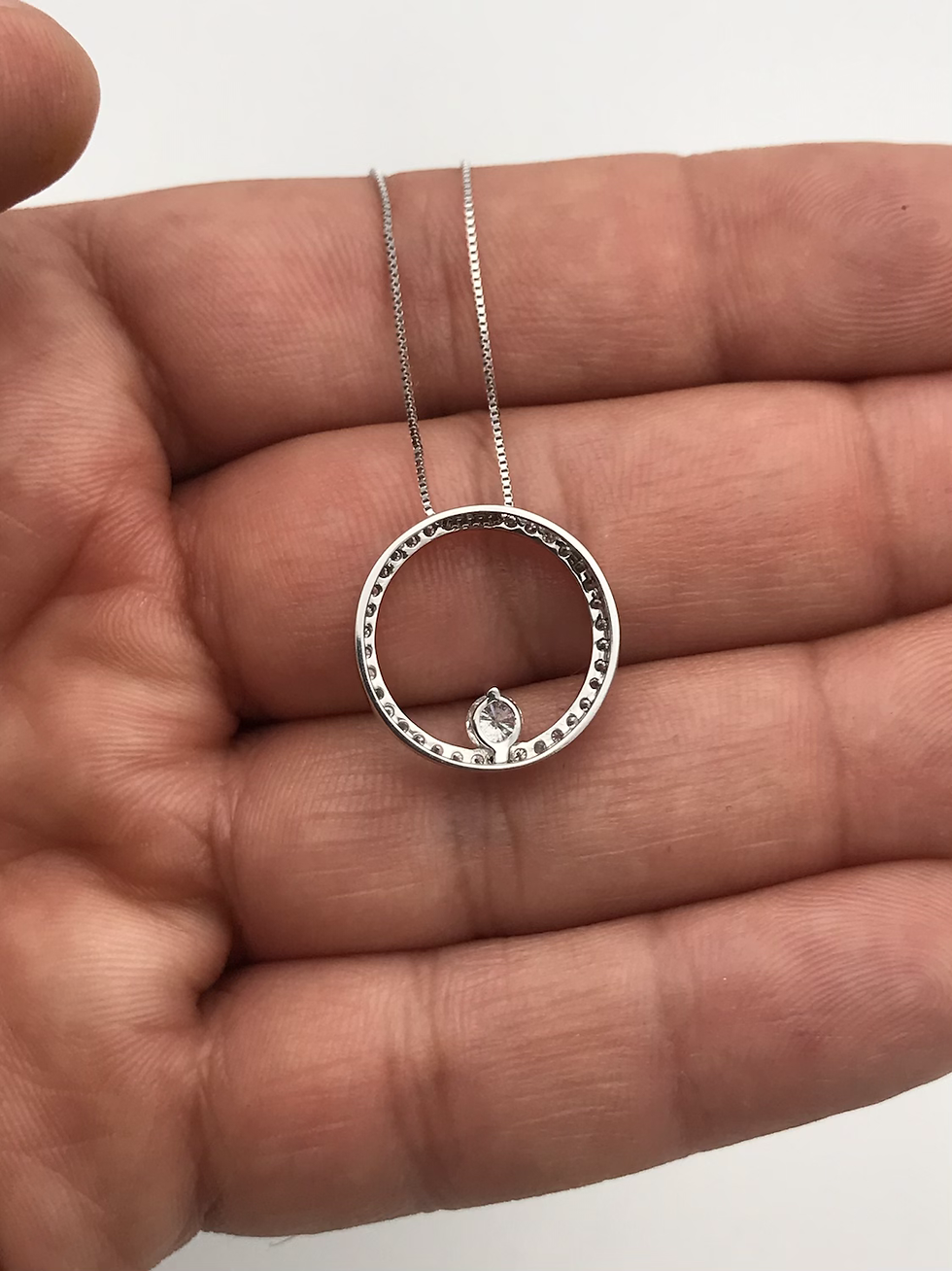Thumbnail: 14kt White Gold .70ct(tw) Diamond Necklace 20”