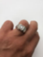 Thumbnail: Vintage 14k White Gold 0.60pts(tw) Natural Diamond Mens Ring 10.5