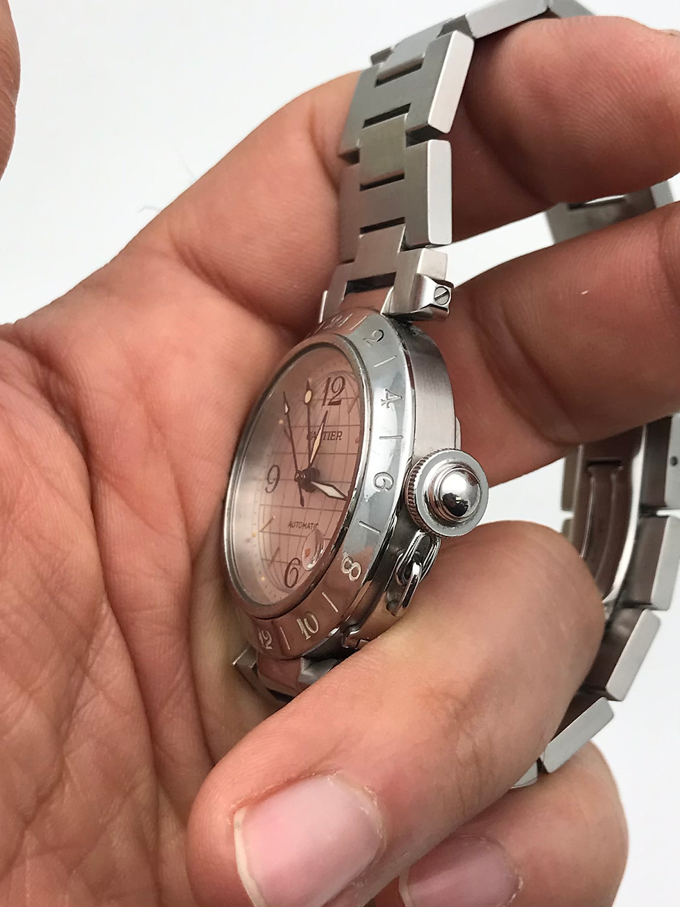 Thumbnail: Authentic CARTIER Pasha GMT 2377 Automatic Watch 7”