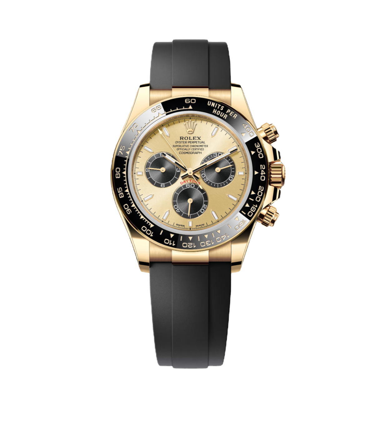 Super Clone Rolex Cosmograph Daytona Golden And Black, Yellow Gold