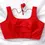 Thumbnail: Scarlet Red Bollywood Designer Blouse Ready-to-Wear closeup view