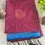 Thumbnail: Mango Designer Maroon with Cobalt Blue Soft Silk Saree top view
