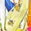 Thumbnail: Sapphire Blue Flute Feather Mural Kasavu Tissue Tussel Setmundu front view