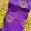 Thumbnail: Purple Floral Chakra Tussel Soft Silk Saree with Mulberry Pallu body design view