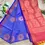 Thumbnail: Double Shade Blue Flower Zari  Pure Soft Silk Saree main view