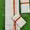 Thumbnail: Orange Kasavu Kuthampully Cotton Set Mundu top view