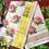 Thumbnail: Pink Rose Motif Kasavu Tissue Saree with Blouse top view