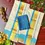 Thumbnail: Aqua Blue Stripe Kasavu Cotton Set Mundu with Blouse main view