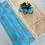 Thumbnail: Cyan Blue Floral Designer Zari Pure Soft Silk Saree with Tussel Main View