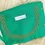 Thumbnail: Jade Green Stone Work Kasavu Dhavani Set with Frills blouse view