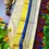 Thumbnail: Dual Blue Jacquard Tussel Tissue Saree top view