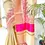 Thumbnail: Pink Mango Creeper Designer Tussel Tissue Kerala Saree bottom view